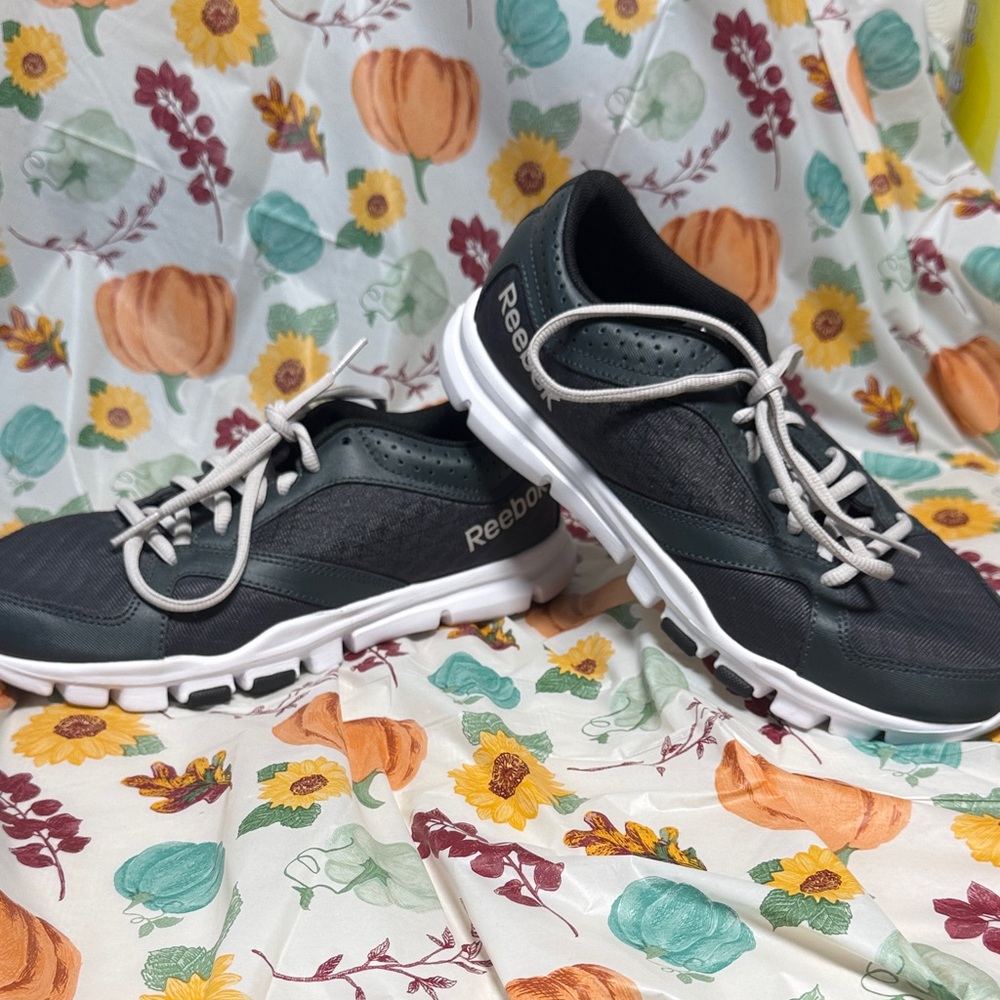 Reebok Women's Black and White Sneakers